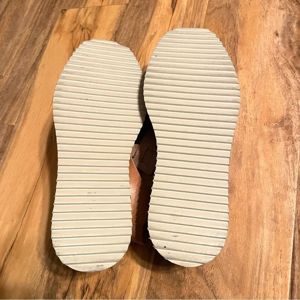 Anthropologie Women Sporty Platform Leather Tan Espadrille  Shoes Sz 8.5 - Picture 8 of 9